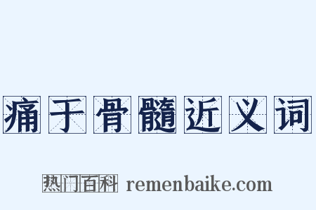 痛于骨髓近义词是什么意思的图片